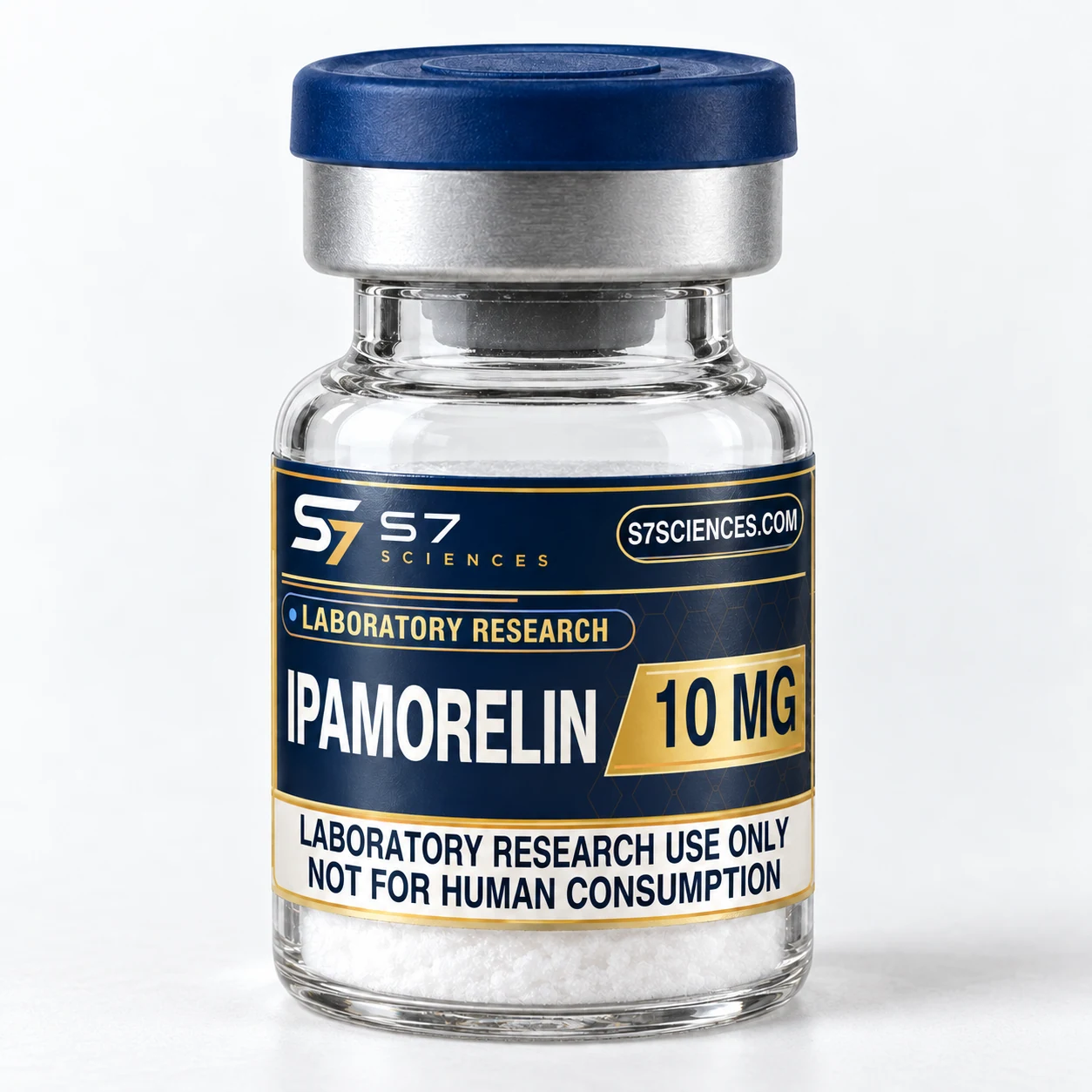 Illustrative S7 Sciences vial with the Ipamorelin 10 mg label